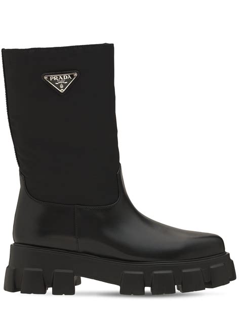 prada boots schwarz|Prada black boots.